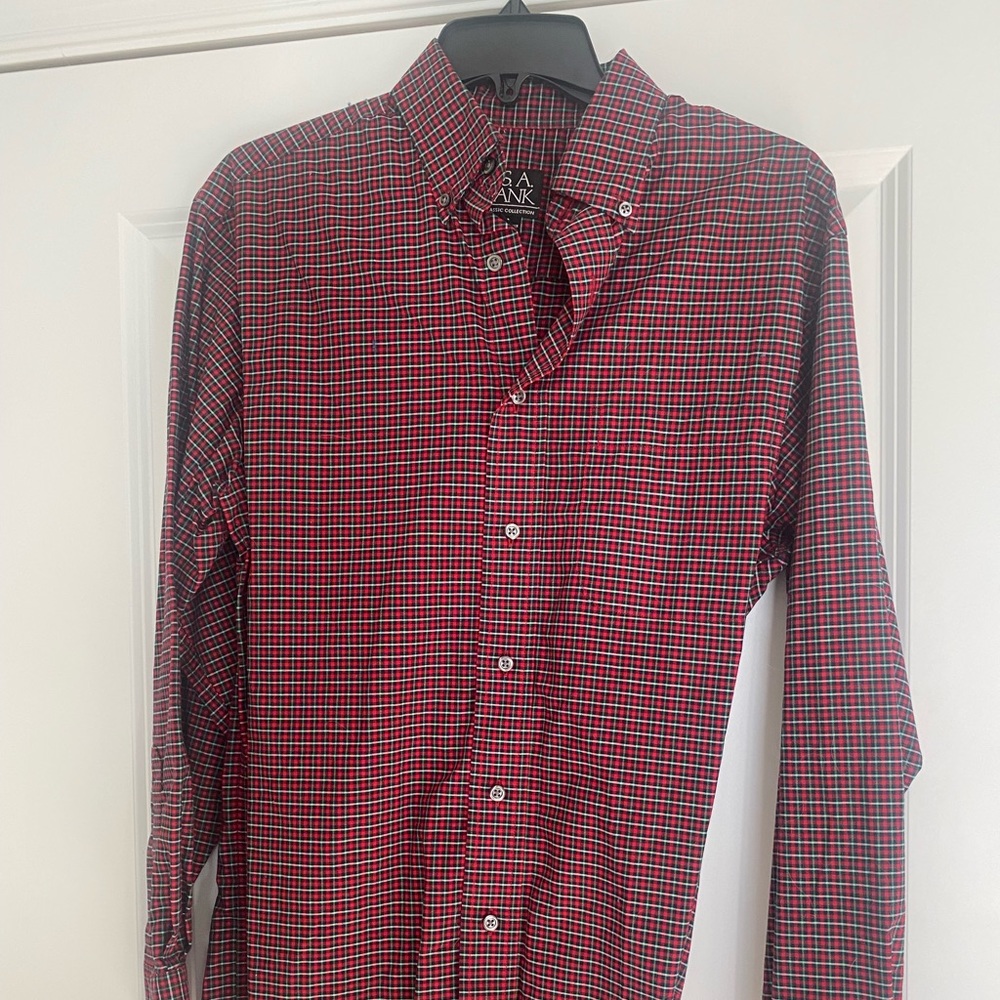 Mens Joseph A Bank Traveler Button Down Small